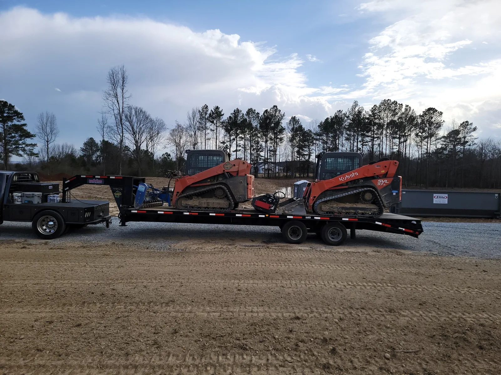Pad graded and finished ahead of the rain
